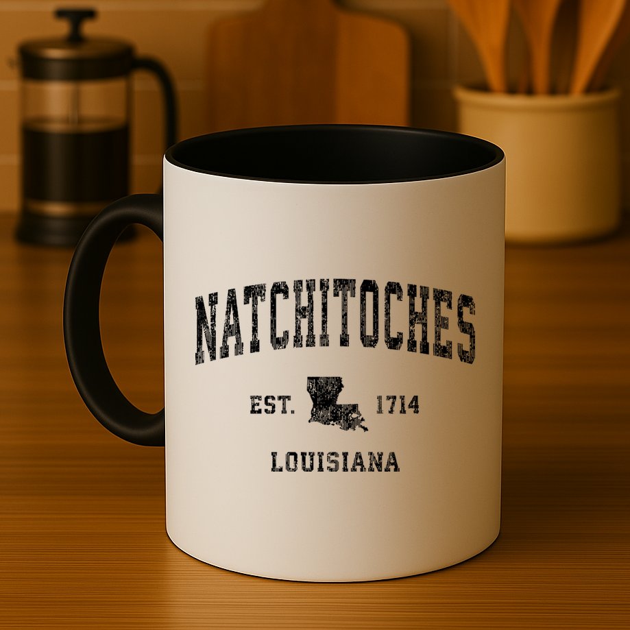 Natchitoches Louisiana La Vintage Athletic Sports Mug