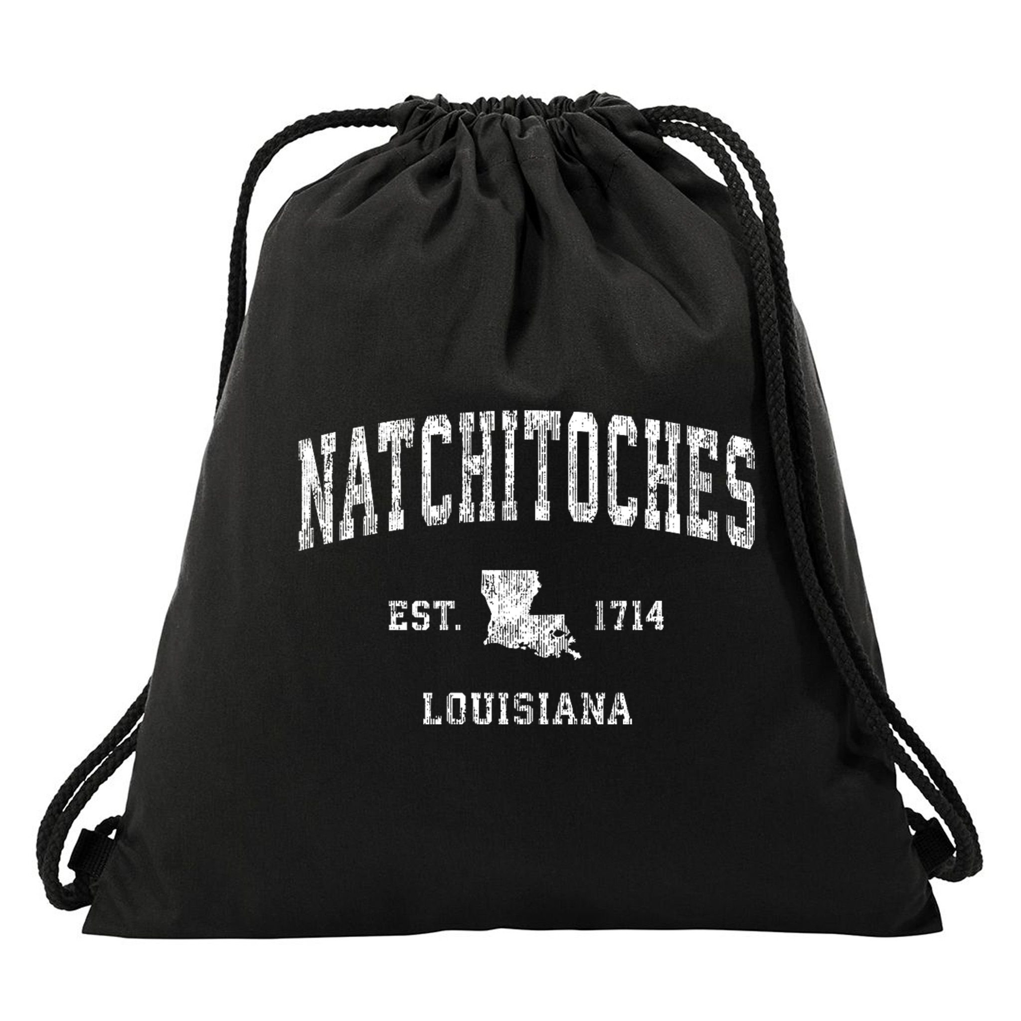 Natchitoches Louisiana La Vintage Athletic Sports Drawstring Bag