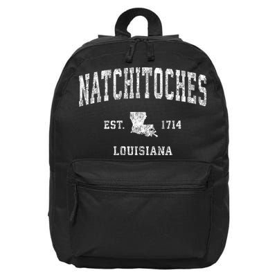 Natchitoches Louisiana La Vintage Athletic Sports 16 in Basic Backpack