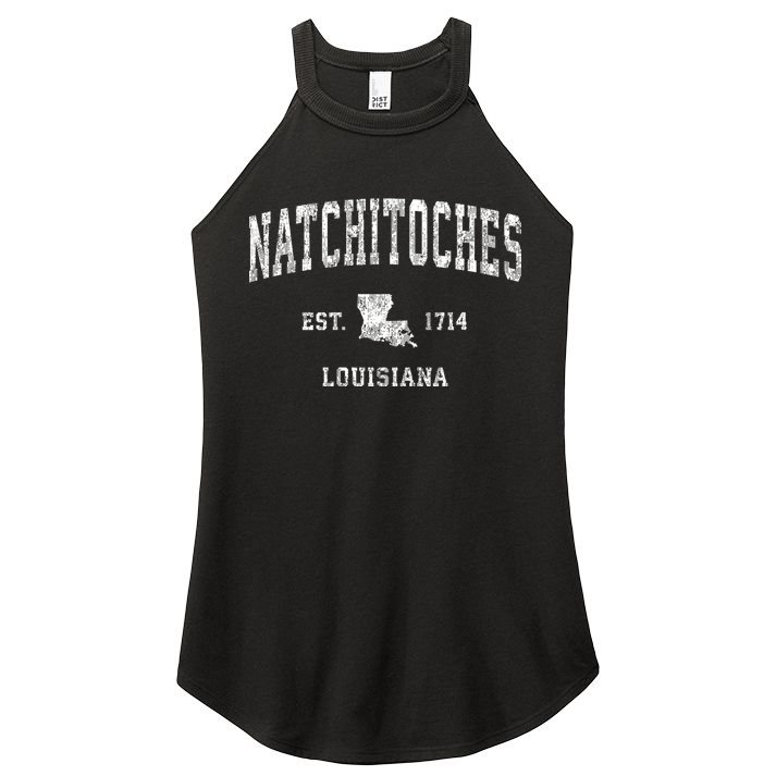 Natchitoches Louisiana La Vintage Athletic Sports Women's Perfect Tri Rocker Tank