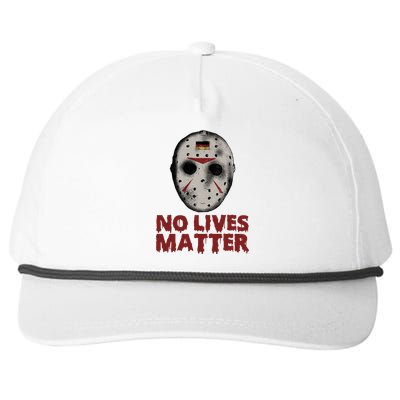 No Lives Matter Horror Halloween Jason Snapback Five-Panel Rope Hat