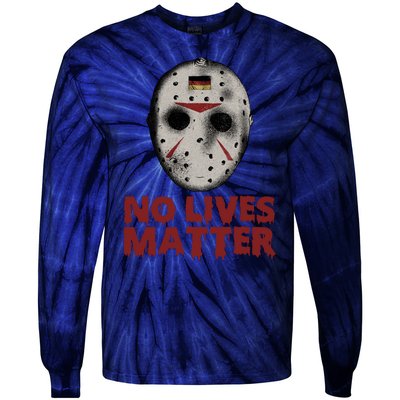 No Lives Matter Horror Halloween Jason Tie-Dye Long Sleeve Shirt