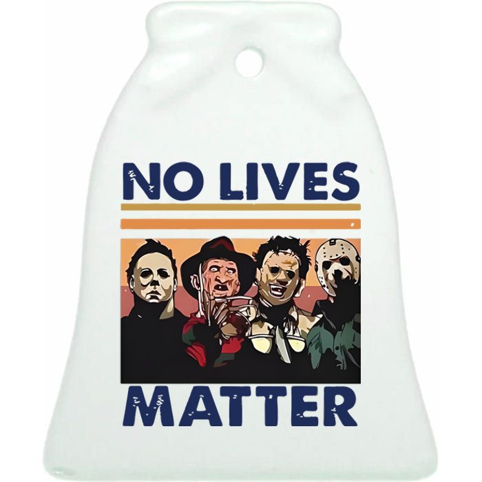 No Lives Matter Halloween Ceramic Bell Ornament