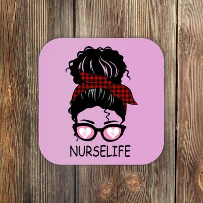 Nurse Life Messy Bun Nurse Life Gift Coaster