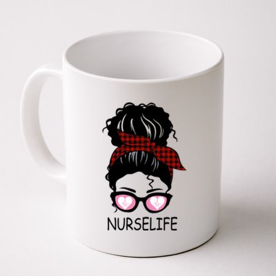 Nurse Life Messy Bun Nurse Life Gift Coffee Mug