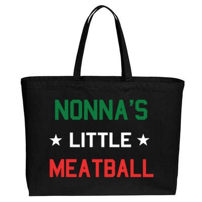 Nonnas Little Meatball Funny Italian Sayings Gift Cotton Canvas Jumbo Tote