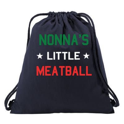 Nonnas Little Meatball Funny Italian Sayings Gift Drawstring Bag