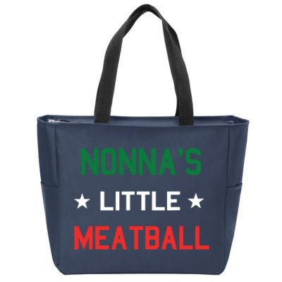 Nonnas Little Meatball Funny Italian Sayings Gift Zip Tote Bag