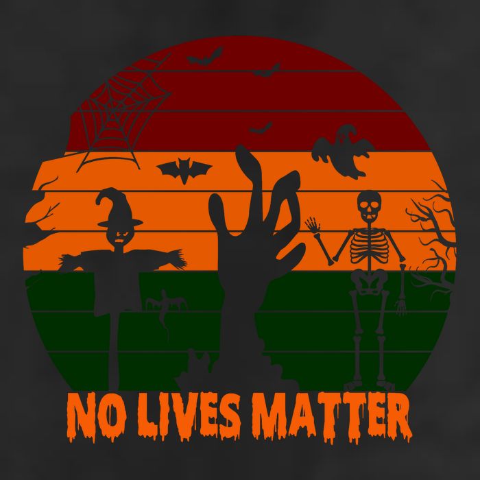 No Lives Matter Funny Halloween 7 Panel Mesh Trucker Snapback Hat
