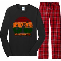 No Lives Matter Funny Halloween Long Sleeve Pajama Set