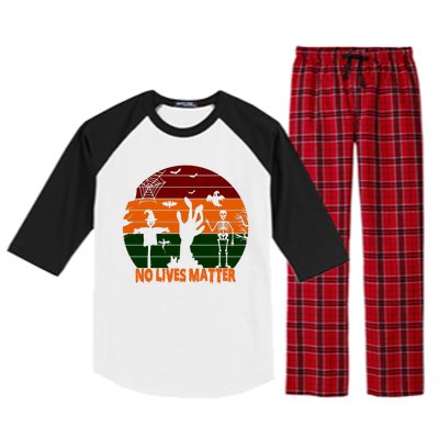 No Lives Matter Funny Halloween Raglan Sleeve Pajama Set