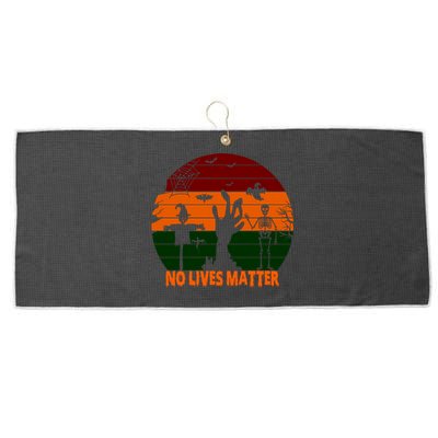 No Lives Matter Funny Halloween Large Microfiber Waffle Golf Towel