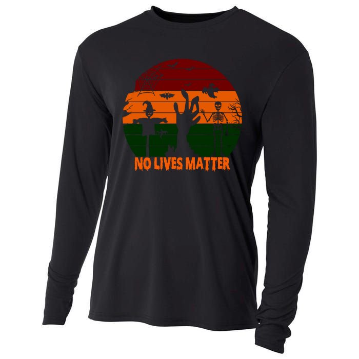 No Lives Matter Funny Halloween Cooling Performance Long Sleeve Crew