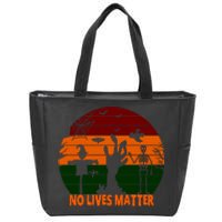 No Lives Matter Funny Halloween Zip Tote Bag