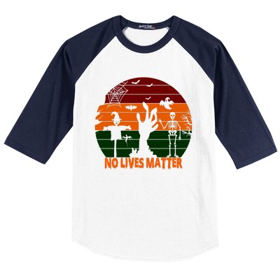 No Lives Matter Funny Halloween Baseball Sleeve Shirt