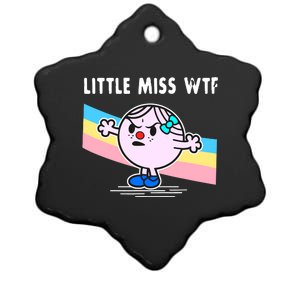 Nice Little Miss WTF Ceramic Star Ornament