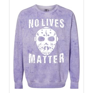 No Lives Matter Jason Voorhees Halloween Horror Friday The Inspired Hockey Colorblast Crewneck Sweatshirt