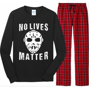 No Lives Matter Jason Voorhees Halloween Horror Friday The Inspired Hockey Long Sleeve Pajama Set