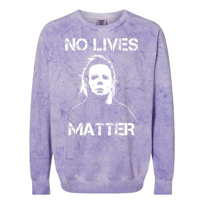 No Lives Matter Halloween Scary Parody Colorblast Crewneck Sweatshirt