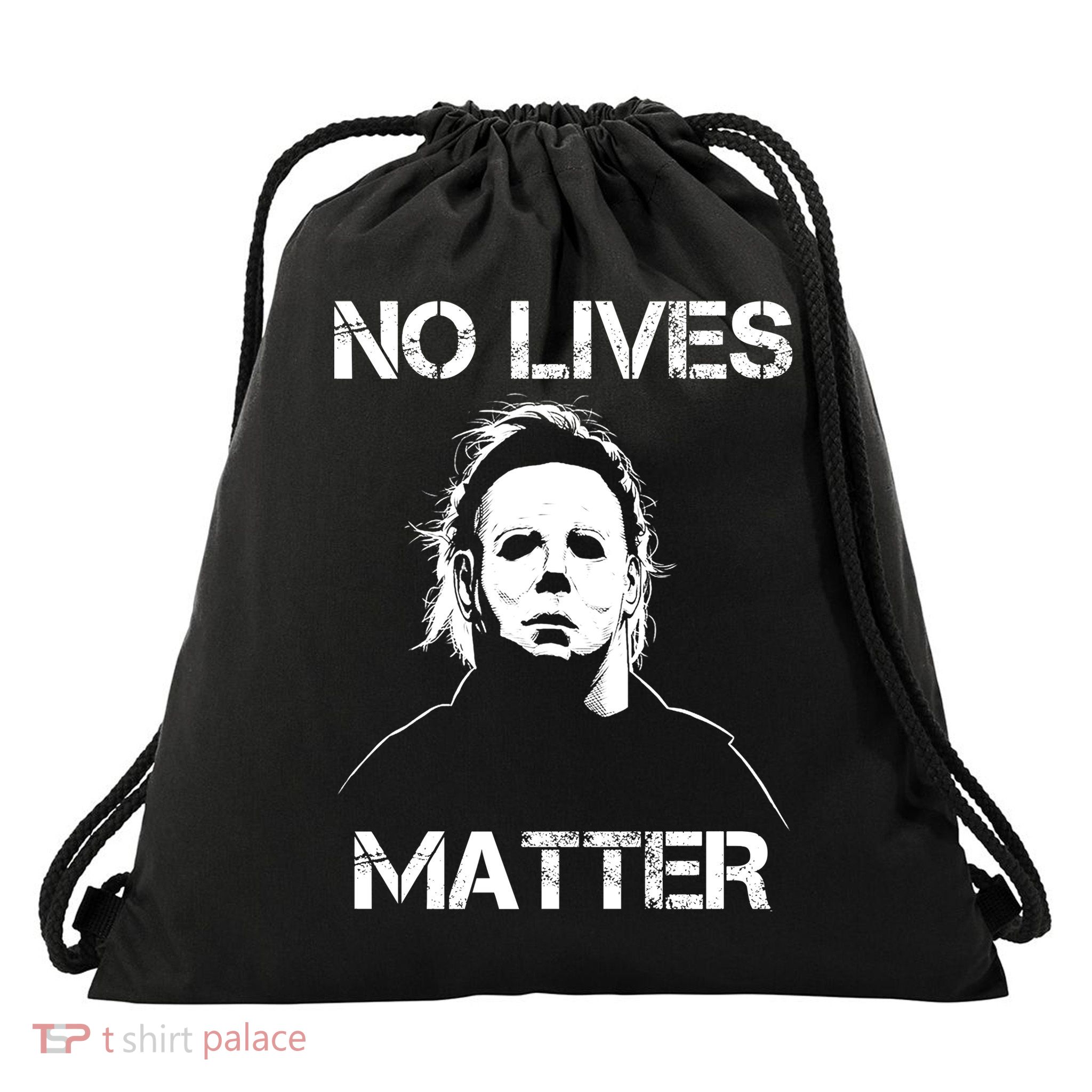 No Lives Matter Halloween Scary Parody Drawstring Bag