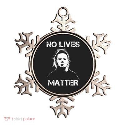 No Lives Matter Halloween Scary Parody Metallic Star Ornament