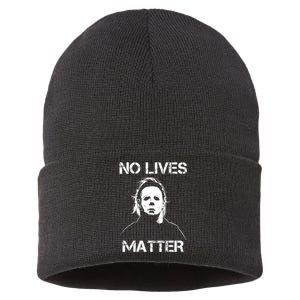 No Lives Matter Halloween Scary Parody Sustainable Knit Beanie