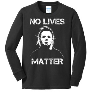 No Lives Matter Halloween Scary Parody Kids Long Sleeve Shirt