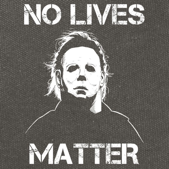 No Lives Matter Halloween Scary Parody Cotton Canvas Backpack