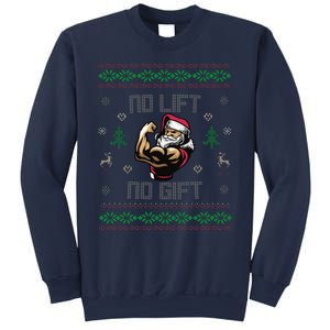 No Lift No Gift Gym Powerlifting Ugly Christmas Sweater Sant Sweatshirt