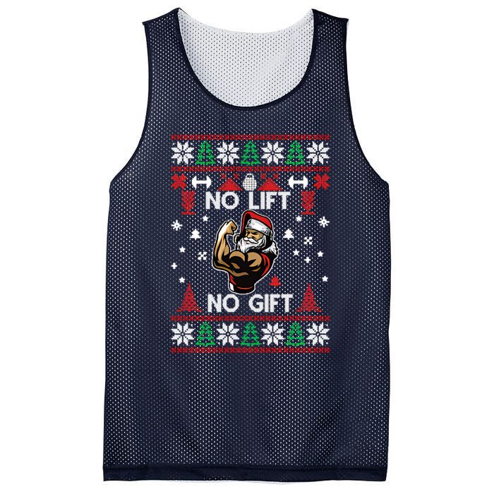 No Lift No Gift Ugly Christmas Mesh Reversible Basketball Jersey Tank