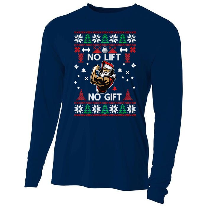 No Lift No Gift Ugly Christmas Cooling Performance Long Sleeve Crew