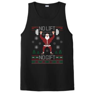 No Lift No Gift Ugly Christmas Santa Claus Gym Gift PosiCharge Competitor Tank