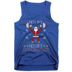 No Lift No Gift Ugly Christmas Santa Claus Gym Gift Tank Top