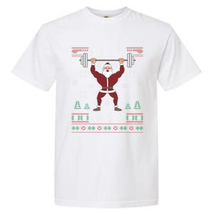 No Lift No Gift Ugly Christmas Santa Claus Gym Gift Garment-Dyed Heavyweight T-Shirt