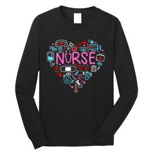 Nurse Love Nursing Student RN Life Thank You Gifts For Women Long Sleeve Shirt