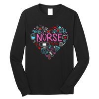 Nurse Love Nursing Student RN Life Thank You Gifts For Women Long Sleeve Shirt