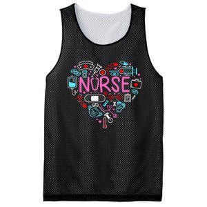 Nurse Love Nursing Student RN Life Thank You Gifts For Women Mesh Reversible Basketball Jersey Tank