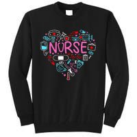 Nurse Love Nursing Student RN Life Thank You Gifts For Women Tall Sweatshirt