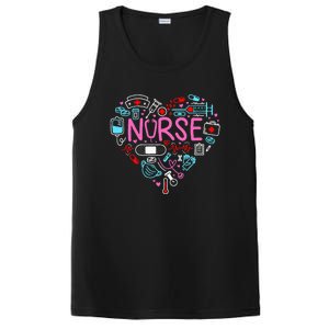 Nurse Love Nursing Student RN Life Thank You Gifts For Women PosiCharge Competitor Tank