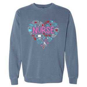 Nurse Love Nursing Student RN Life Thank You Gifts For Women Garment-Dyed Sweatshirt