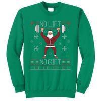 No Lift No Gift Ugly Christmas Sweater Santa Claus Gym Sweatshirt