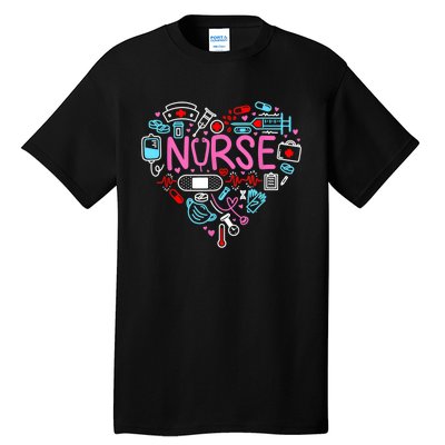 Nurse Love Nursing Student RN Life Thank You Gifts For Women Tall T-Shirt