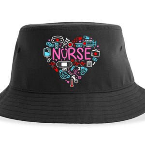 Nurse Love Nursing Student RN Life Thank You Gifts For Women Sustainable Bucket Hat