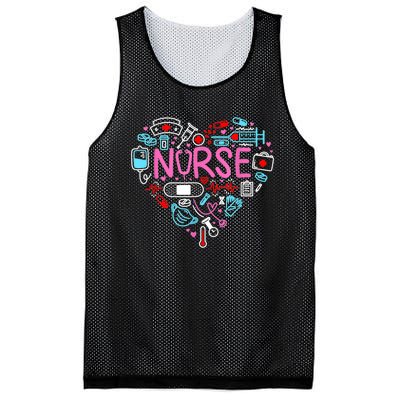 Nurse Love Nursing Student RN Life Thank You Gifts For Women Mesh Reversible Basketball Jersey Tank