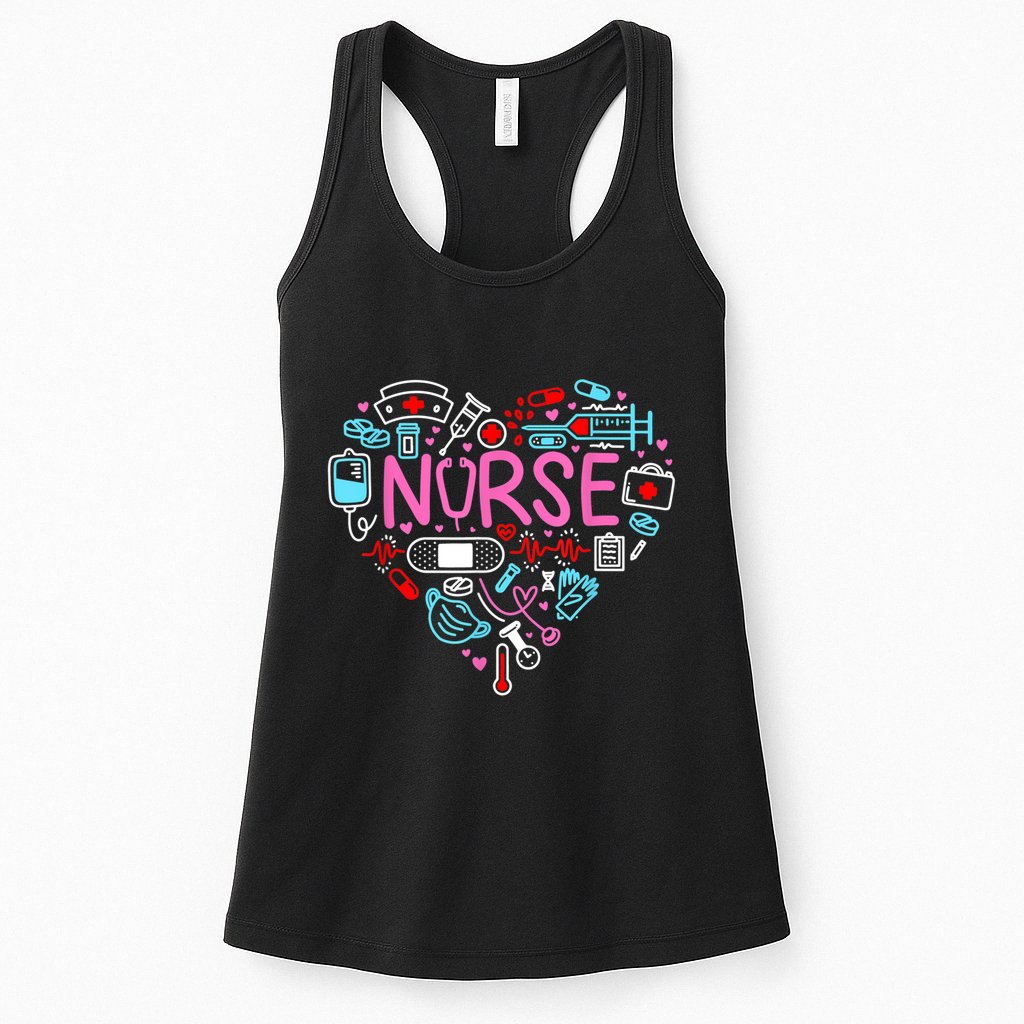 Nurse Love Nursing Student RN Life Thank You Gifts For Women Womens Tank Top