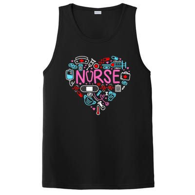 Nurse Love Nursing Student RN Life Thank You Gifts For Women PosiCharge Competitor Tank