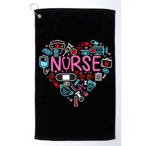 Nurse Love Nursing Student RN Life Thank You Gifts For Women Platinum Collection Golf Towel