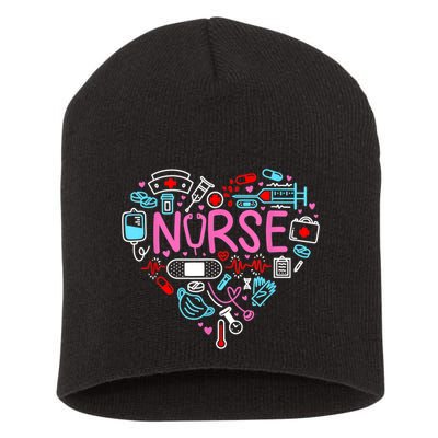 Nurse Love Nursing Student RN Life Thank You Gifts For Women Short Acrylic Beanie