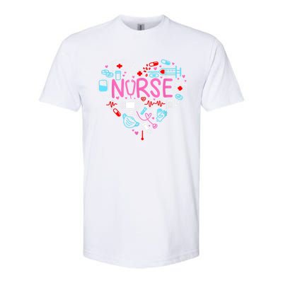 Nurse Love Nursing Student RN Life Thank You Gifts For Women Softstyle CVC T-Shirt