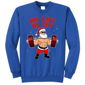 No Lift No Gift Funny Santa Weightlifting Gym Bodybuilder Sweatshirt